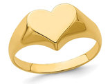 14K Yellow Gold Polished Heart Promise Ring